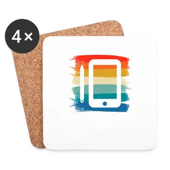 Retro Vintage Graphic Designer Graphic Design - Coasters (set of 4) - white - Front