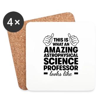 Incroyable professeur de sciences astrophysiques - Dessous de verre (lot de 4) - blanc - Devant