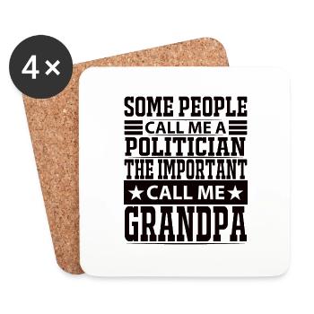 Politician Politician Grandfather Mayor Grandpa - Coasters (set of 4) - white - Front