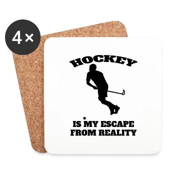 Floorball Gift Field Hockey Hockey Player Hockey - Coasters (set of 4) - white - Front