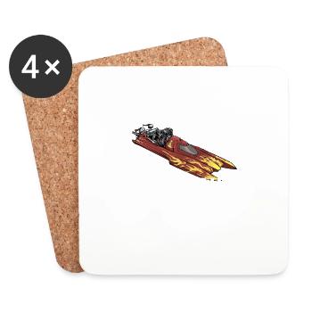 Drag Boat Racing I Drag Boat Driver Speedboat - Untersetzer (4er-Set) - Weiß - Vorne
