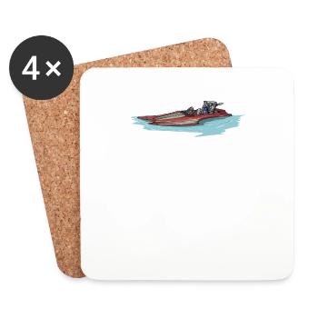 Drag Boat Racing I Drag Boat Driver Speedboat - Untersetzer (4er-Set) - Weiß - Vorne