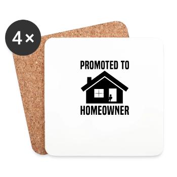 Client Owner Topping-out ceremony Homeowner - Coasters (set of 4) - white - Front