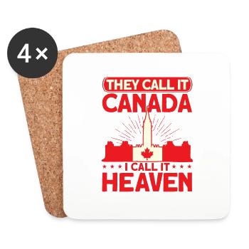Canada Canadian Roots Canada Holiday Gift - Coasters (set of 4) - white - Front