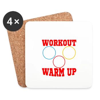 Your workout is my warm up Triathlete Triathlon - Untersetzer (4er-Set) - Weiß - Vorne