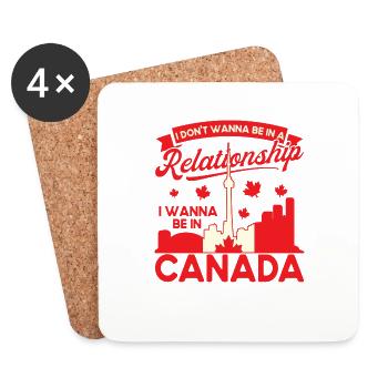 Fêtes du Canada Racines canadiennes - Dessous de verre (lot de 4) - blanc - Devant