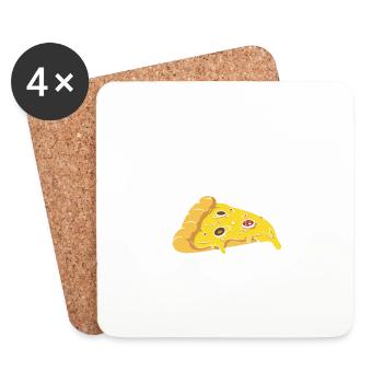 Sorry I Wasn't Listening I Was Thinking About Pizz - Untersetzer (4er-Set) - Weiß - Vorne