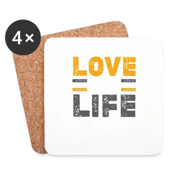 Bien-être animal Love Living - Dessous de verre (lot de 4) - blanc - Devant