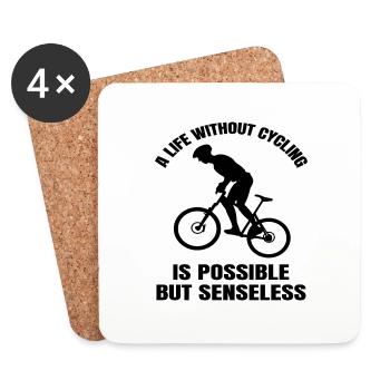 Mountain bike bike cycling bike tour cycling - Coasters (set of 4) - white - Front