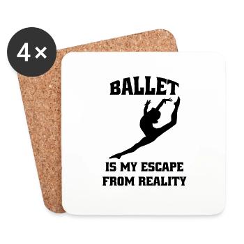 Ballett Tänzerin Geschenk Ballerina Tanzkurs Tanz - Untersetzer (4er-Set) - Weiß - Vorne