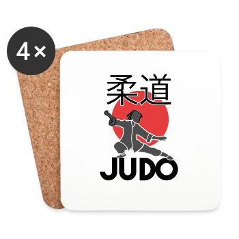 Judo. Judo-Geschenk. Judo Jiu Jitsu. Kampfsport - Untersetzer (4er-Set) - Weiß - Vorne