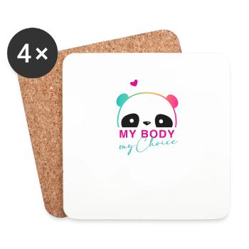 My Body - My Choice - Untersetzer (4er-Set) - Weiß - Vorne