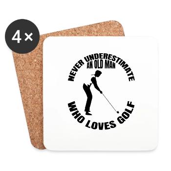 Citation Golf Ball Golf Club - Dessous de verre (lot de 4) - blanc - Devant