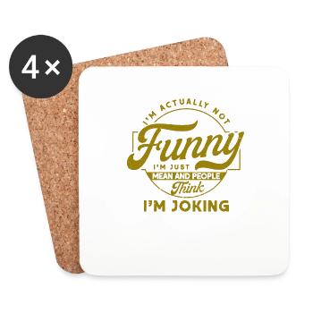 Irony Sarcasm Sarcastic gift - Coasters (set of 4) - white - Front
