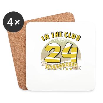 DANS LE CLUB 24 - Dessous de verre (lot de 4) - blanc - Devant