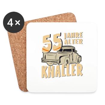 55 JAHRE ALTER KNALLER - Untersetzer (4er-Set) - Weiß - Vorne