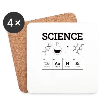 Chemistry Chemist Scientist Teacher Master - Coasters (set of 4) - white - Front