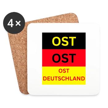 Ostdeutschland Sachsen - Untersetzer (4er-Set) - Weiß - Vorne