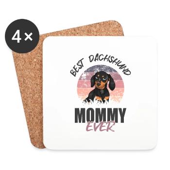 Beste Dackel-Mami - Untersetzer (4er-Set) - Weiß - Vorne