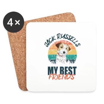 Jack Russell - Dessous de verre (lot de 4) - blanc - Devant