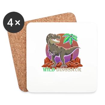 Dino - Untersetzer (4er-Set) - Weiß - Vorne