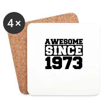 Awesome since 1973 - Untersetzer (4er-Set) - Weiß - Vorne