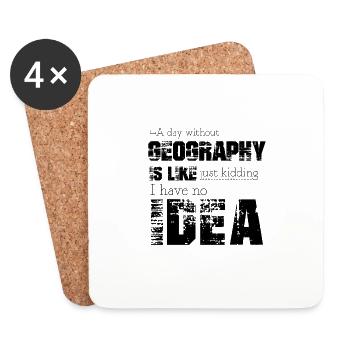 Geography - Coasters (set of 4) - white - Front