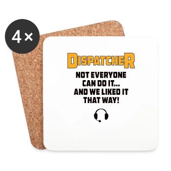 Best Dispatcher Quote Gift Profession Logistics - Coasters (set of 4) - white - Front