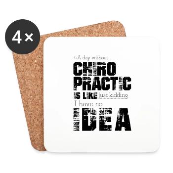 Chiropraktik - Untersetzer (4er-Set) - Weiß - Vorne