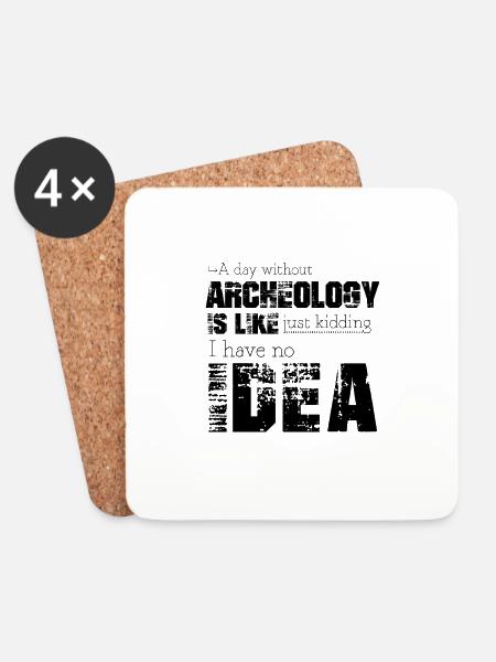 Archäologie - Untersetzer (4er-Set) - Weiß
