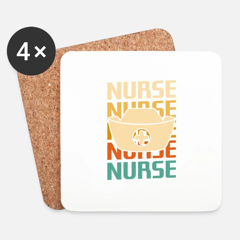 Retro Vintage Classic Nurse Nursing - Untersetzer (4er-Set) - Weiß