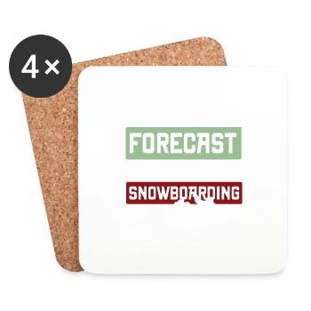 Snowboarding Weekend - Coasters (set of 4) - white - Front