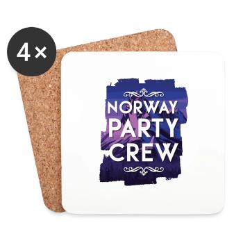Norwegen Party Crew - Untersetzer (4er-Set) - Weiß - Vorne