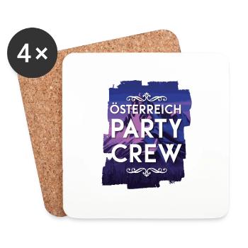 Autriche Party Crew - Dessous de verre (lot de 4) - blanc - Devant
