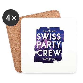Swiss Party Crew - Coasters (set of 4) - white - Front