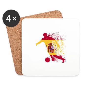 National team Spain Football World Cup - Coasters (set of 4) - white - Front