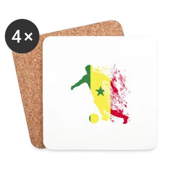 Coupe du monde de l’équipe nationale du Sénégal - Dessous de verre (lot de 4) - blanc - Devant