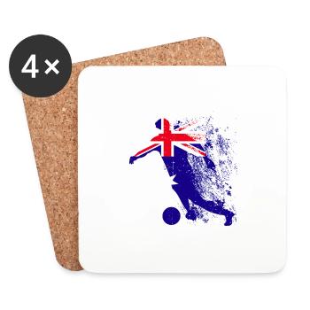 National team Australia Football World Cup - Coasters (set of 4) - white - Front