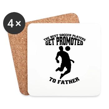 Football player dad football father football coach - Coasters (set of 4) - white - Front