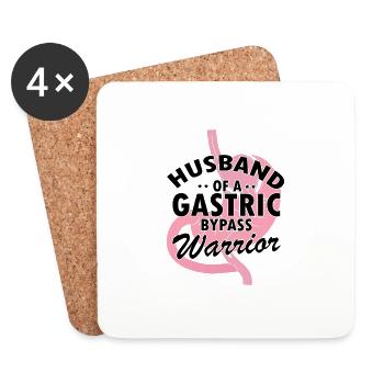Conception de pontage gastrique et de pontage gastrique - Dessous de verre (lot de 4) - blanc - Devant