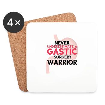 Conception de pontage gastrique et de pontage gastrique - Dessous de verre (lot de 4) - blanc - Devant