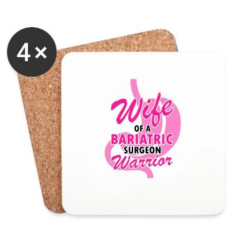 Magenoperation Design für Magenbypass Patient - Untersetzer (4er-Set) - Weiß - Vorne