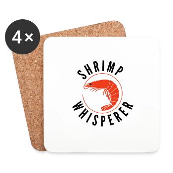 Shrimp Whisperer - Angelliebhaber - Untersetzer (4er-Set) - Weiß - Vorne