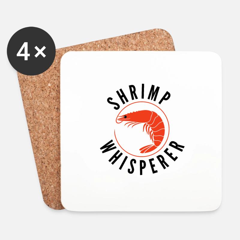 Shrimp Whisperer - Angelliebhaber - Untersetzer (4er-Set) - Weiß