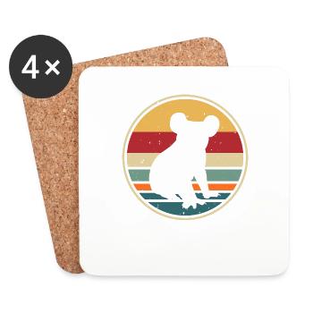 Koala Australie Sydney - Dessous de verre (lot de 4) - blanc - Devant