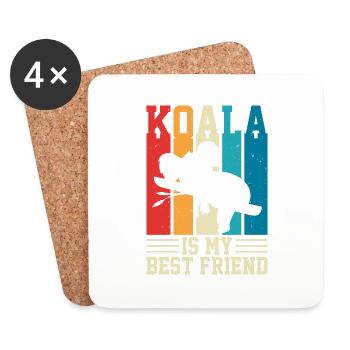 KOALAS BEST FRIEND - Coasters (set of 4) - white - Front