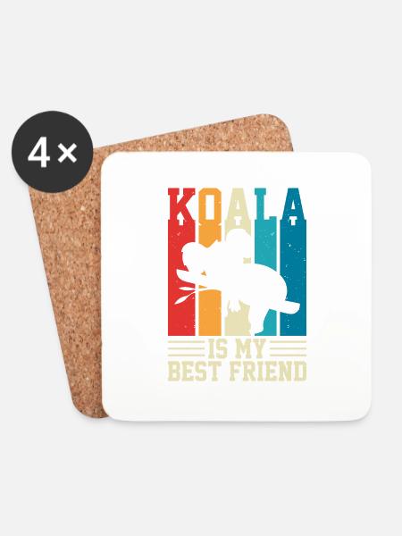KOALAS BESTER FREUND - Untersetzer (4er-Set) - Weiß
