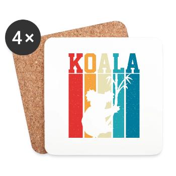 Koala Australischer Koalabär - Untersetzer (4er-Set) - Weiß - Vorne