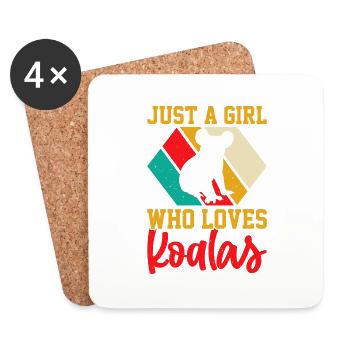 JUST A GIRL WHO LOVES KOALAS - Dessous de verre (lot de 4) - blanc - Devant