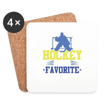 ice hockey season - Untersetzer (4er-Set) - Weiß - Vorne